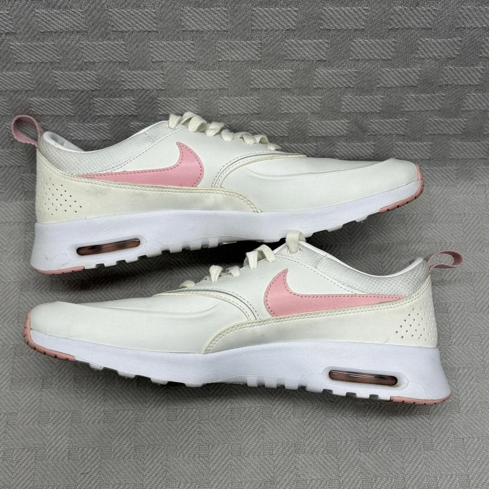 Nike Air Max Thea Shoes Womens Size 10 White Pink‎ Running Sneakers FJ4576-100